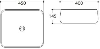 Раковина Art&Max 45см белый AM-78103
