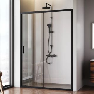 Душевая дверь Am.Pm Gem W90G-140-1-195BT 140 см цвет профиля чёрный матовый стекло прозрачное