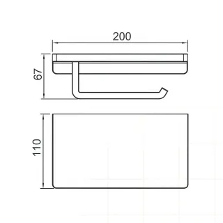 Держатель для туалетной бумаги Gappo G30803-3 с полочкой золотой сатин