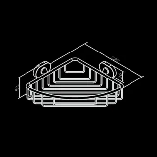 Полка в ванную угловая AM.PM Sense L A7434800 хром