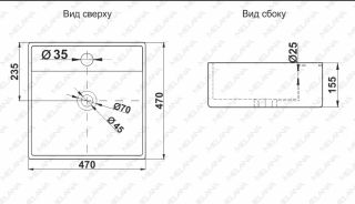 Накладная раковина Melana A054-803 47см белый
