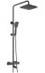 Душевая стойка Rose R3536H с термостатом чёрный матовый