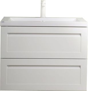 Подвесная тумба под раковину Art&Max Platino 75см белый глянцевый AM-Platino-750-2C-SO-BL