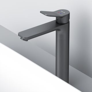 Высокий смеситель для раковины Am.Pm X-Joy чёрный матовый F85A92022