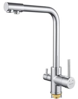Смеситель для кухни Shevanik S328 с подключением фильтра хром