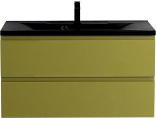 Подвесная тумба под раковину Art&Max Bianchi 90см оливковый матовый AM-Bianchi-900-2C-SO-OM