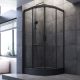 Душевой уголок Am.Pm Gem 90x90см чёрный матовый W90G-401-090BT