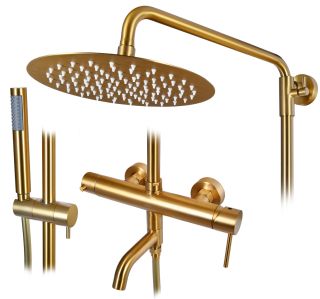 Душевая стойка Raiber Graceful RPG-006 золото матовое