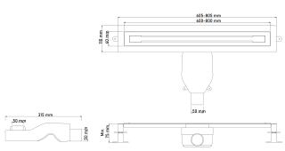 Душевой лоток Boheme Premium Trendy 983-80-CB 80 см брашированная медь