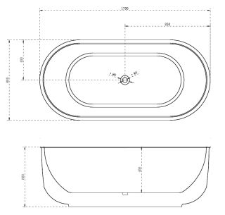 Акриловая ванна ABBER AB9244 170x80