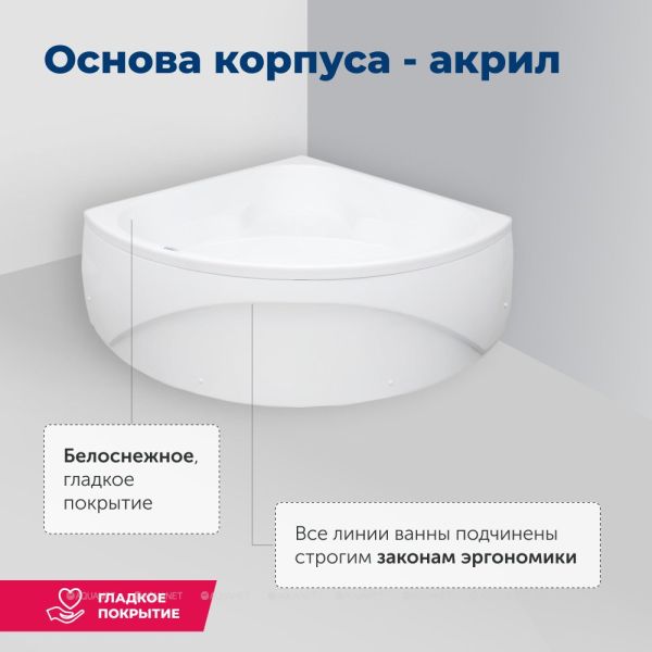 Акриловая ванна Aquanet Vitoria 205371 130 см с каркасом