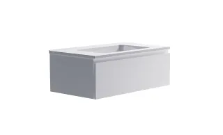Тумба с раковиной Astra-Form Альфа 03060006+04010008 90 см белый матовый