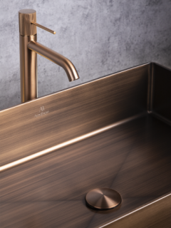 Раковина AltroBagno Solido 001024 BrAn из нержавеющей стали бронза состаренная