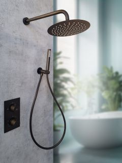 Душевая система с термостатом AltroBagno Unione 040408 NeOp  черный матовый