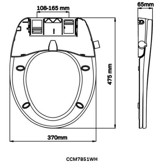Крышка биде Am.pm Admir CCM7851WH Clean Care механическая