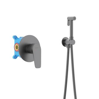 Гигиенический душ со смесителем Aquatek Бетта AQ1119BGM оружейная сталь