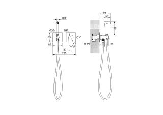 Гигиенический ручной душ Aquatek Оберон AQ1220MB черный