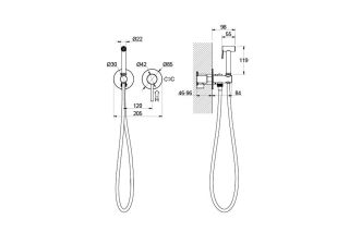 Гигиенический ручной душ Aquatek Европа AQ1319MB черный