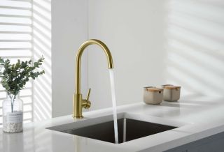 Смеситель для кухни Aquatek Европа AQ1382BG шлифованное золото