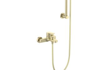 Смеситель для ванны с душевым набором Aquatek Лугано AQ1748BG шлифованное золото