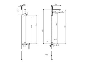 Смеситель для ванны Aquatek Ника AQ1845MB черный