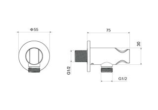 Шланговое подсоединение Aquatek AQ2460CR хром