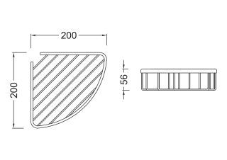 Угловая полка Aquatek AQ4906BG шлифованное золото
