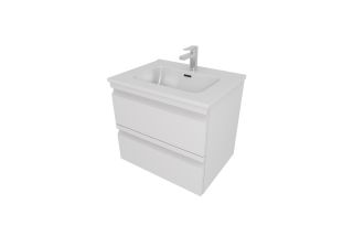 Тумба с раковиной Aquatek Вега AQ77060-MW 61 см белый матовый