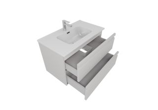 Тумба с раковиной Aquatek Вега AQ77080-LG 81 см серый туман