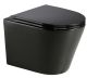 Подвесной унитаз AQUAme AQM2001MB с крышкой-сиденьем чёрный матовый