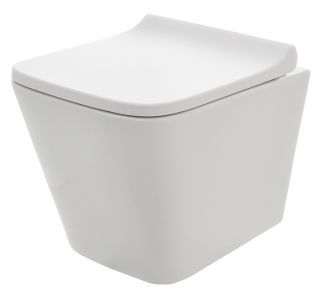 Подвесной унитаз AQUAme AQM2004 с крышкой-сиденьем белый глянцевый