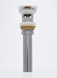 Донный клапан для раковины AQUAme AQM7002-1W с переливом белый