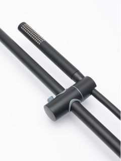 Душевая стойка AQUAme AQM8001MB со смесителем чёрный матовый