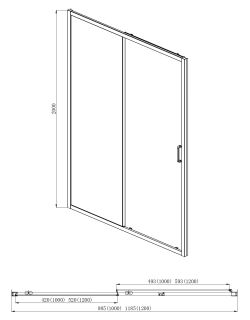 Душевая дверь Aquatek AQ ARI RA 12020BL 120см чёрный