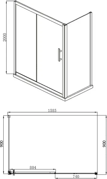 Душевой уголок Aquanet Delta NPE1131 273609 160x90 см стекло прозрачное профиль хром