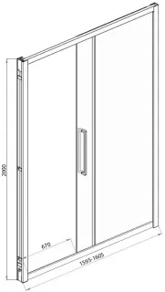 Душевая дверь Aquanet Delta NPE6121 273613 160 см стекло прозрачное профиль хром
