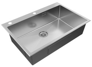Мойка кухонная Paulmark Kroner-Edge PM777551-BS брашированная нержавеющая сталь