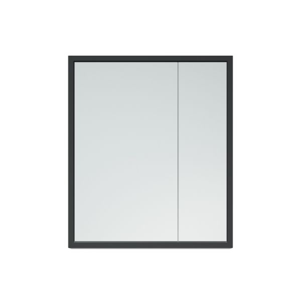 Зеркало-шкаф Corozo Айрон 70см белый/чёрный SD-00000408