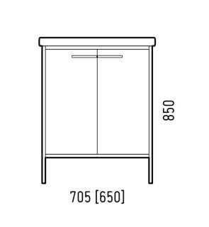 Тумба под раковину Corozo Айрон 70см антик/чёрный SD-00000343