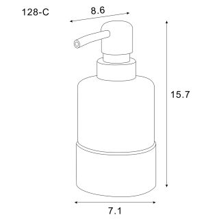 Дозатор жидкого мыла Azario NESSY AZ-128-C  стеклянный настольный, хром
