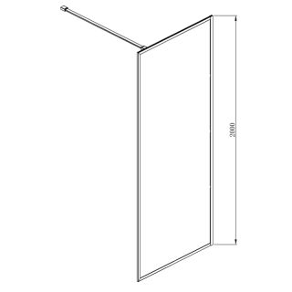 Душевая перегородка Azario RICHMOND AZ-NAG6310 900 Gold