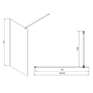 Душевая перегородка Azario CHICAGO AZ-NAR6310 800 Walk-in 800x1950