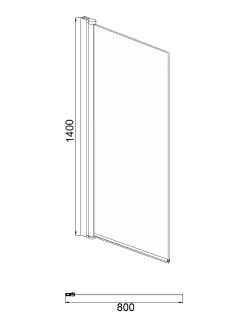 Шторка для ванны Azario MERRIT AZ-NF6211-1 800