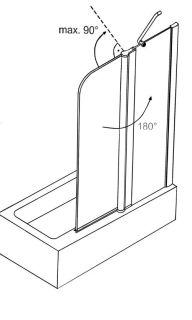 Шторка для ванны Azario MERRIT AZ-NF6221 1100
