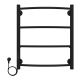 Полотенцесушитель электрический AZARIO VERONA AZ04756B 500/600 4 секции, тен слева, черный
