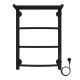 Полотенцесушитель электрический AZARIO VERONA AZ04846PB 400/600 3 секции, с полкой, тен справа, черный