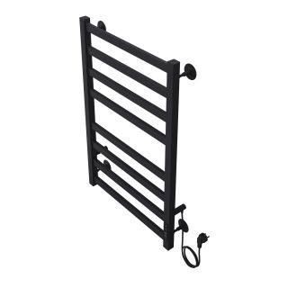 Полотенцесушитель электрический AZARIO PALERMO AZ83858B 500/800 квадрат, 8 секций, тен справа, черный
