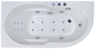 Гидромассажная ванна Royal Bath Azur De Luxe 140x80см левая белый RB614200DL-L