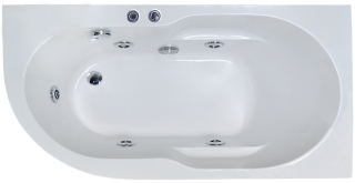 Гидромассажная ванна Royal Bath Azur Standart 150x80см правая белый RB614201ST-R