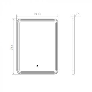 Зеркало Comforty Ситара-60 00-00017861 черный